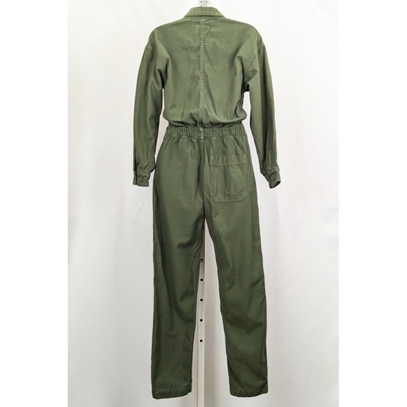 Citizens of Humanity Jumpsuit Retreat Green Marta Utility Cotton Twill Size XS - Picture 4 of 7